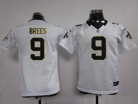 Nike Youth New Orleans Saints 9 Drew Brees White Game nfl jerseys